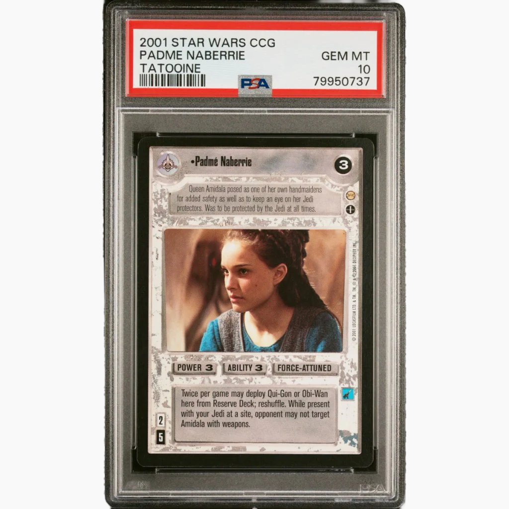PSA 10 Pop of 1 - 2001 Star Wars CCG - Padmé Naberrie - Tatooine