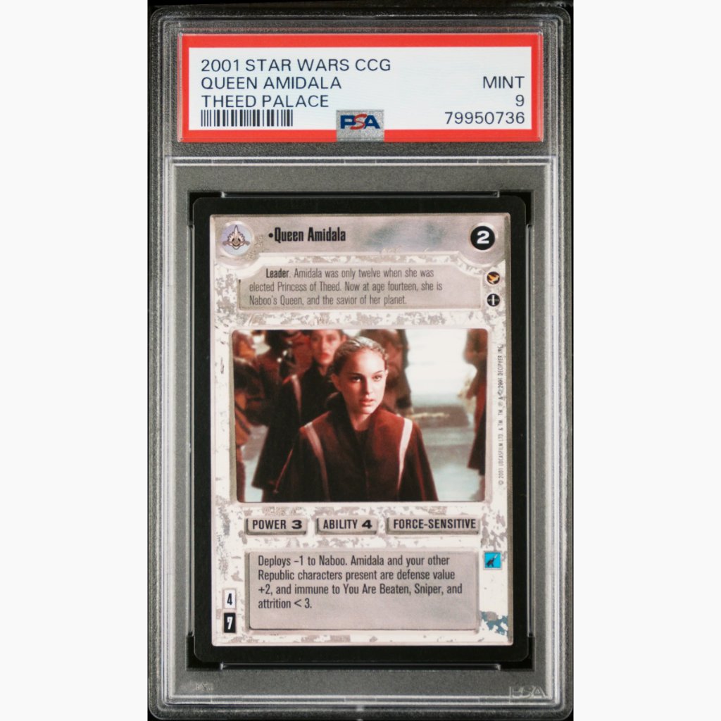 PSA 9 Only 2 Graded Higher - 2001 Star Wars CCG - Queen Amidala - Theed Palace - 2 Available