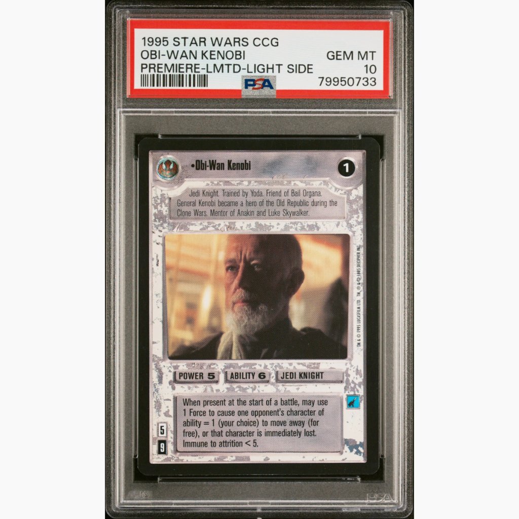 PSA 10 - 1995 Star Wars CCG - Obi-Wan Kenobi - Premiere Limited Light Side
