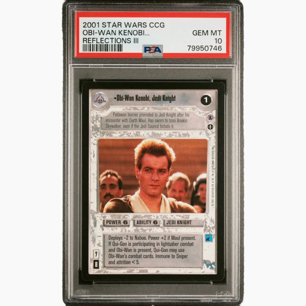 PSA 10 - 2001 Star Wars CCG - Obi-Wan Kenobi, Jedi Knight - Reflections III
