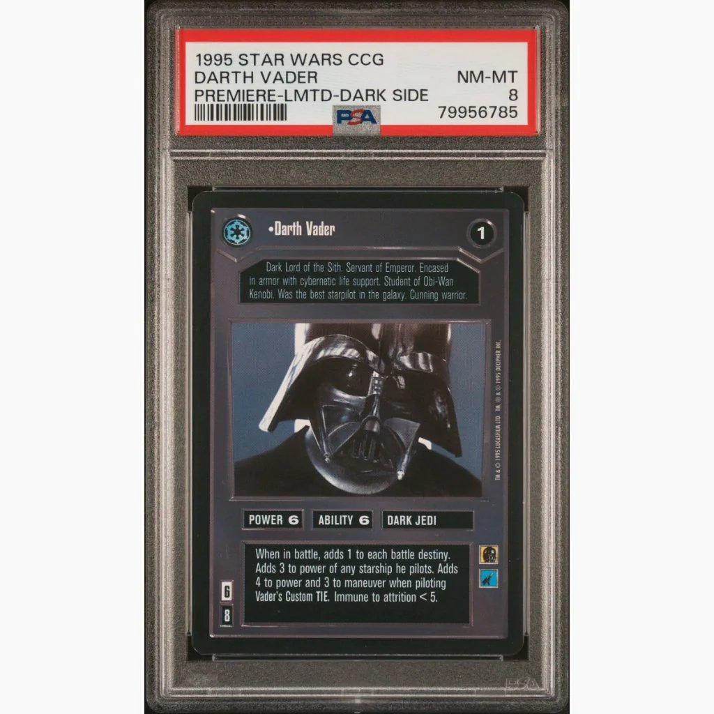 PSA 8 - 1995 Star Wars CCG - Darth Vader - Premiere Limited-Dark Side - 2 Available