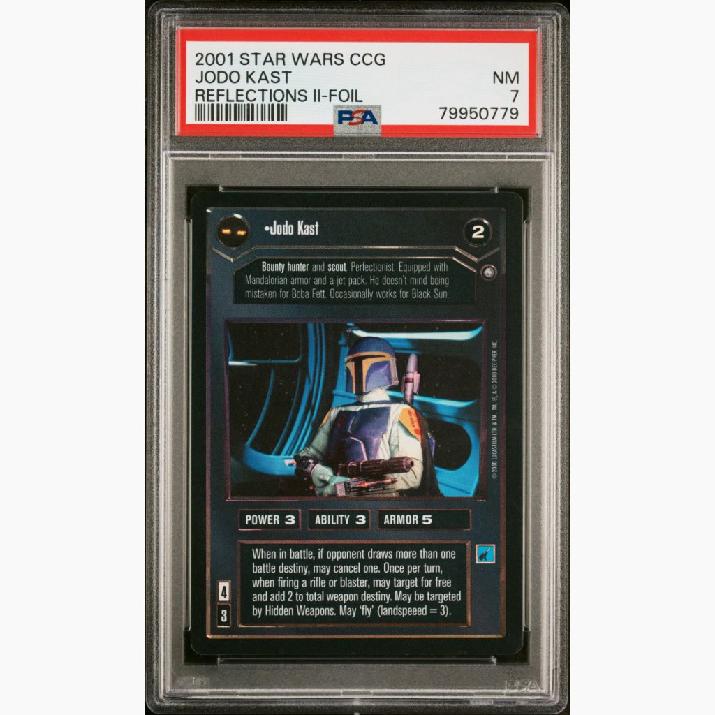 FOIL PSA 7 - 2000 Star Wars CCG - Jodo Kast - Reflections II