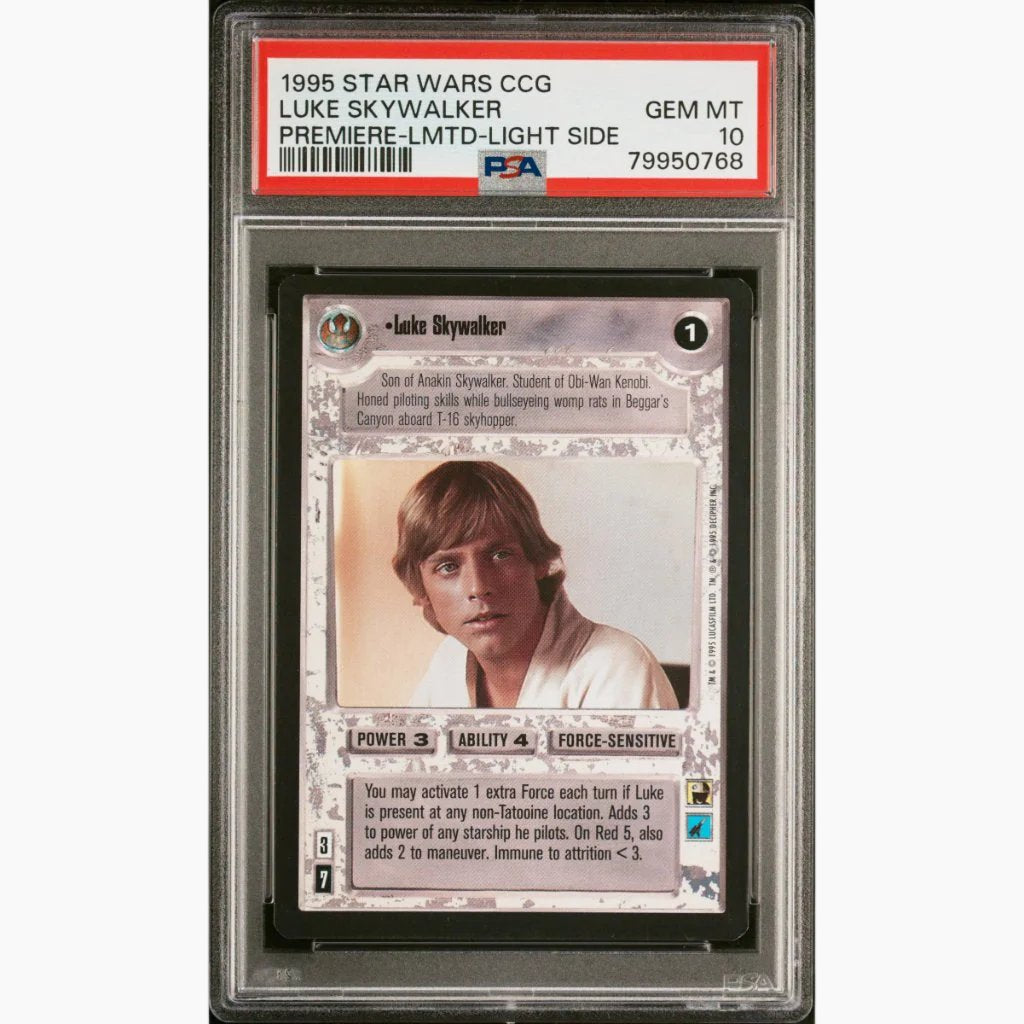 PSA 10 - 1995 Star Wars CCG - Luke Skywalker - Premiere Limited Light Side