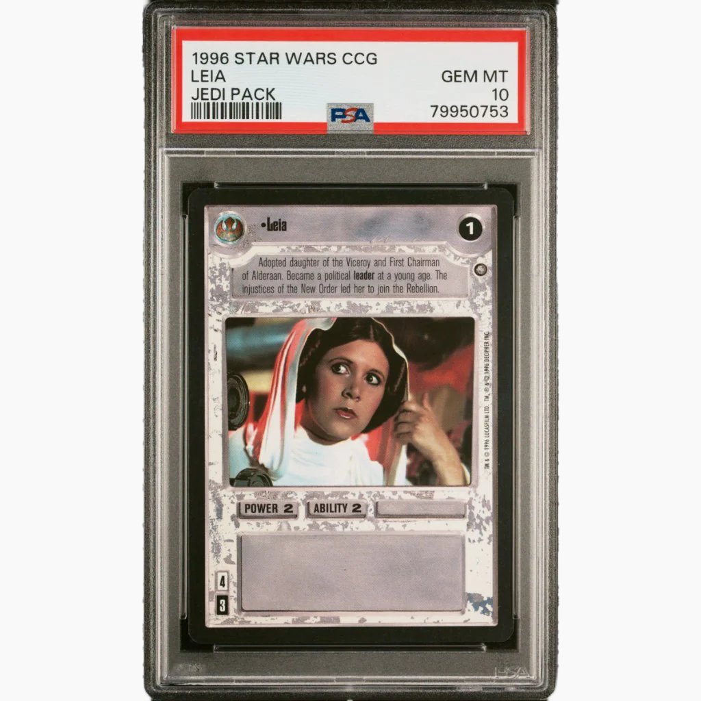 PSA 10 Pop of 2 - 1996 Star Wars CCG - Leia - Jedi Pack