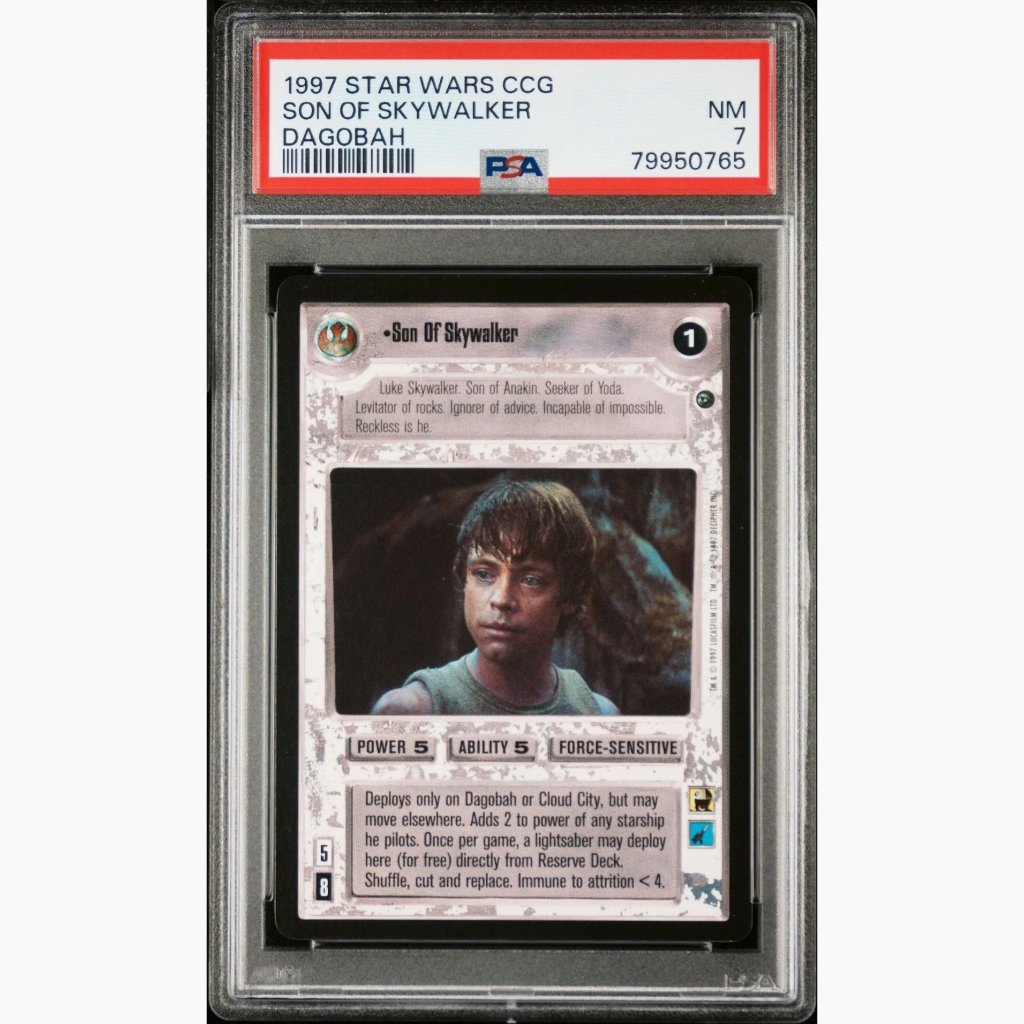 PSA 7 - 1997 Star Wars CCG - Son Of Skywalker - Dagobah
