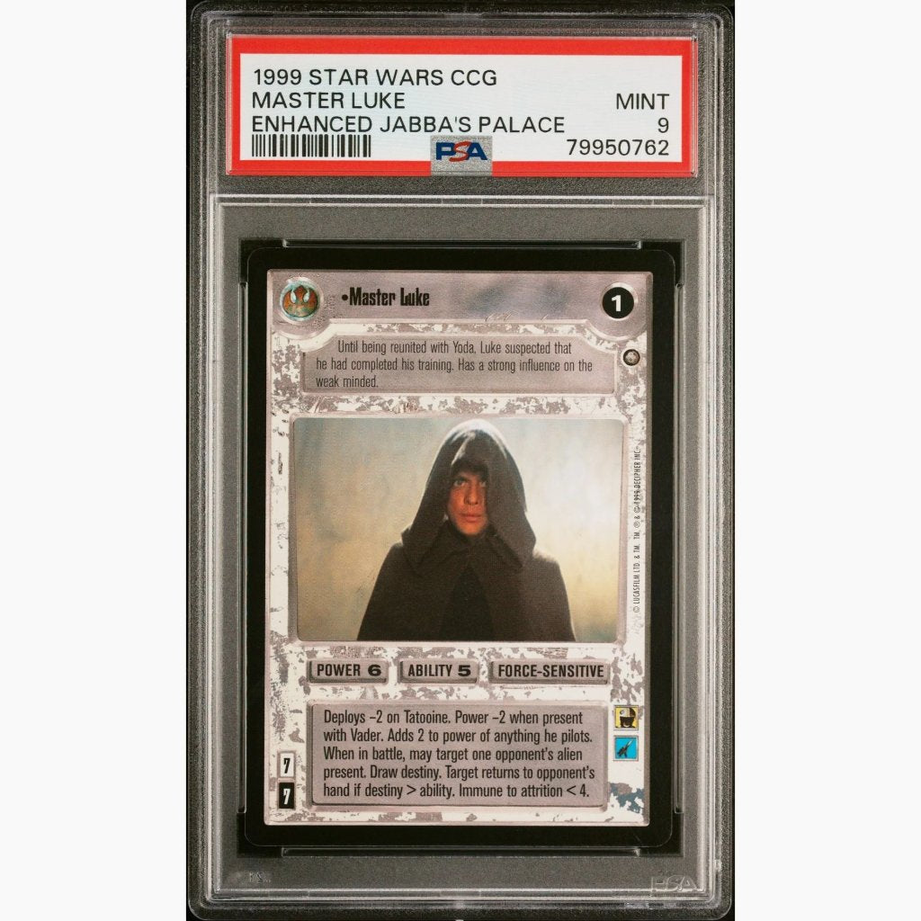 PSA 9 Only 1 Graded Higher - 1999 Star Wars CCG - Master Luke - Enhanced Jabba's Palace