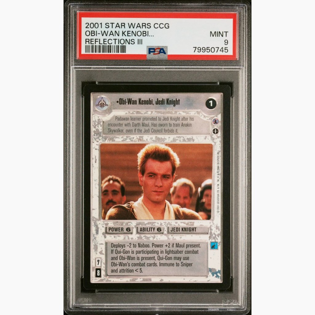 PSA 9 Only 4 Graded Higher - 2001 Star Wars CCG - Obi-Wan Kenobi, Jedi Knight - Reflections III
