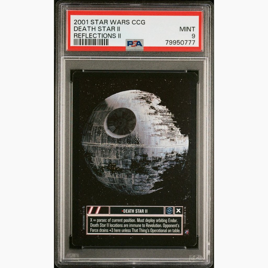 PSA 9 Pop of 1 None Graded Higher - 2001 Star Wars CCG - Death Star II - Reflections II