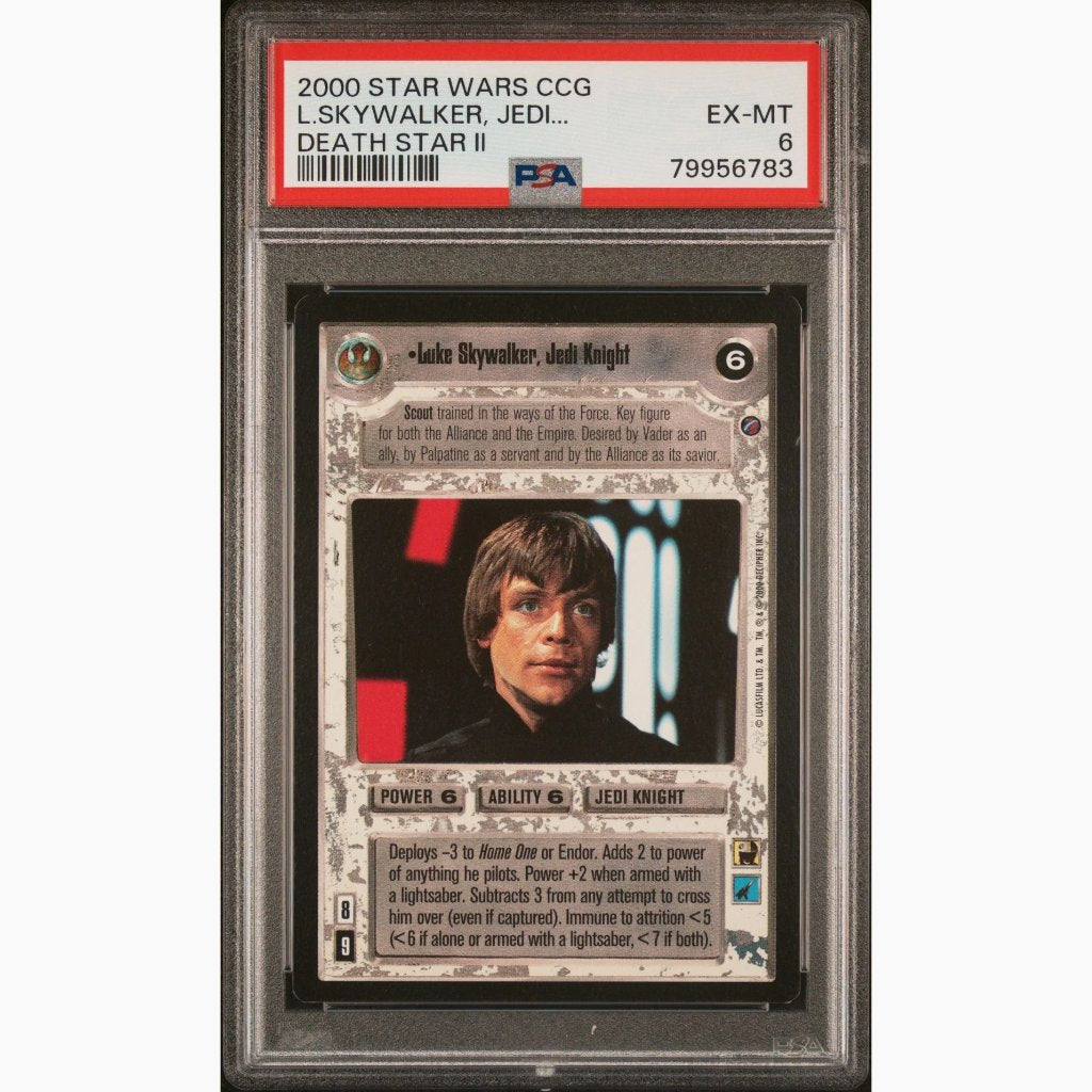 PSA 6 - 2000 Star Wars CCG - Luke Skywalker, Jedi Knight - Death Star II