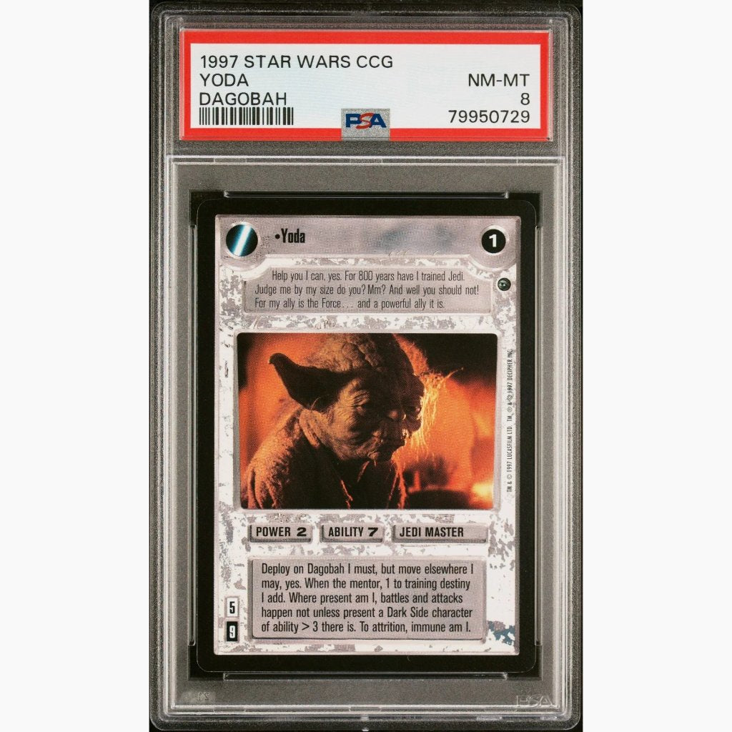 PSA 8 - 1997 Star Wars CCG - Yoda - Dagobah