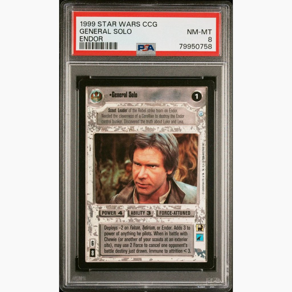 PSA 8 Only 1 Graded Higher - 1999 Star Wars CCG - General Solo - Endor