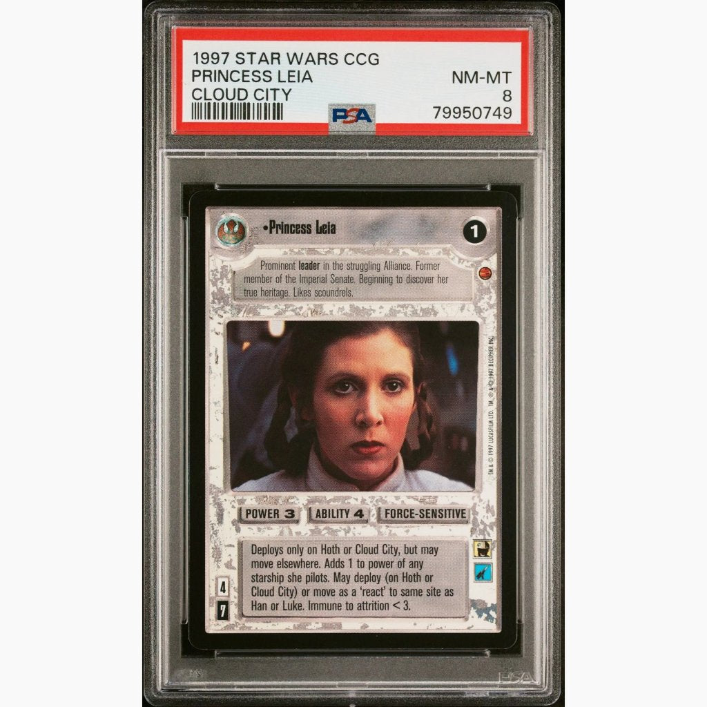 PSA 8 - 1997 Star Wars CCG - Princess Leia - Cloud City