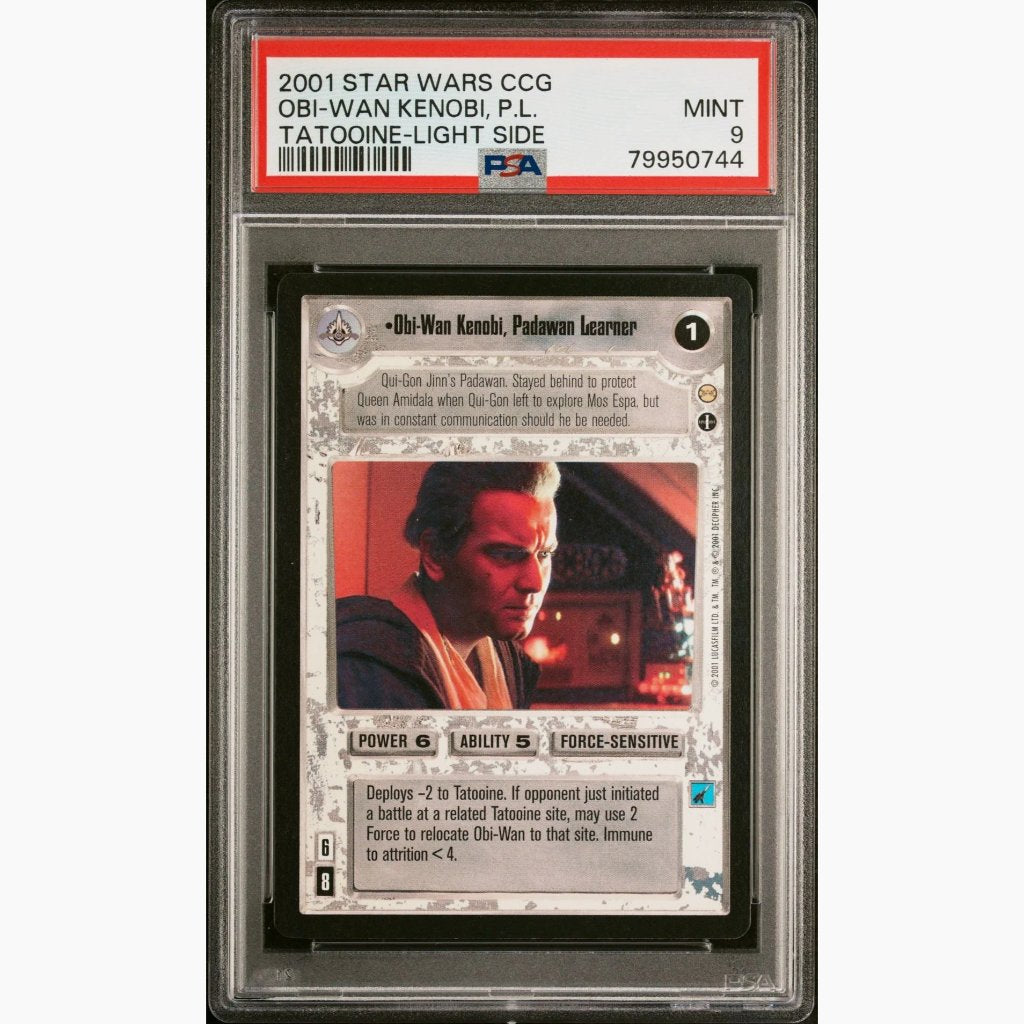 PSA 9 Pop of 4 Only 2 Graded Higher - 2001 Star Wars CCG - Obi-Wan Kenobi, Padawan Learner - Tatooine
