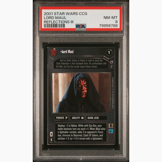 PSA 8 - 2001 Star Wars CCG - Lord Maul - Reflections III - 2 Available
