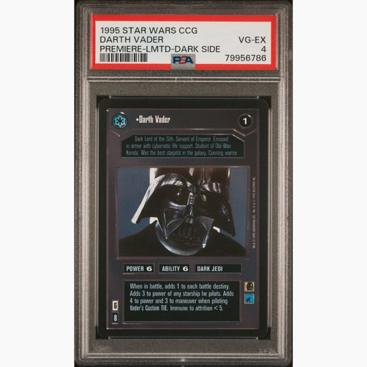 PSA 4 - 1995 Star Wars CCG - Darth Vader - Premiere Limited-Dark Side