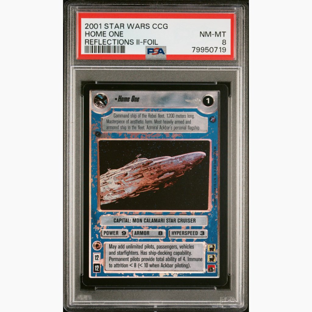 FOIL PSA 8 - 2001 Star Wars CCG - Home One - Reflections II