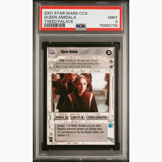 PSA 9 Only 2 Graded Higher - 2001 Star Wars CCG - Queen Amidala - Theed Palace - 2 Available