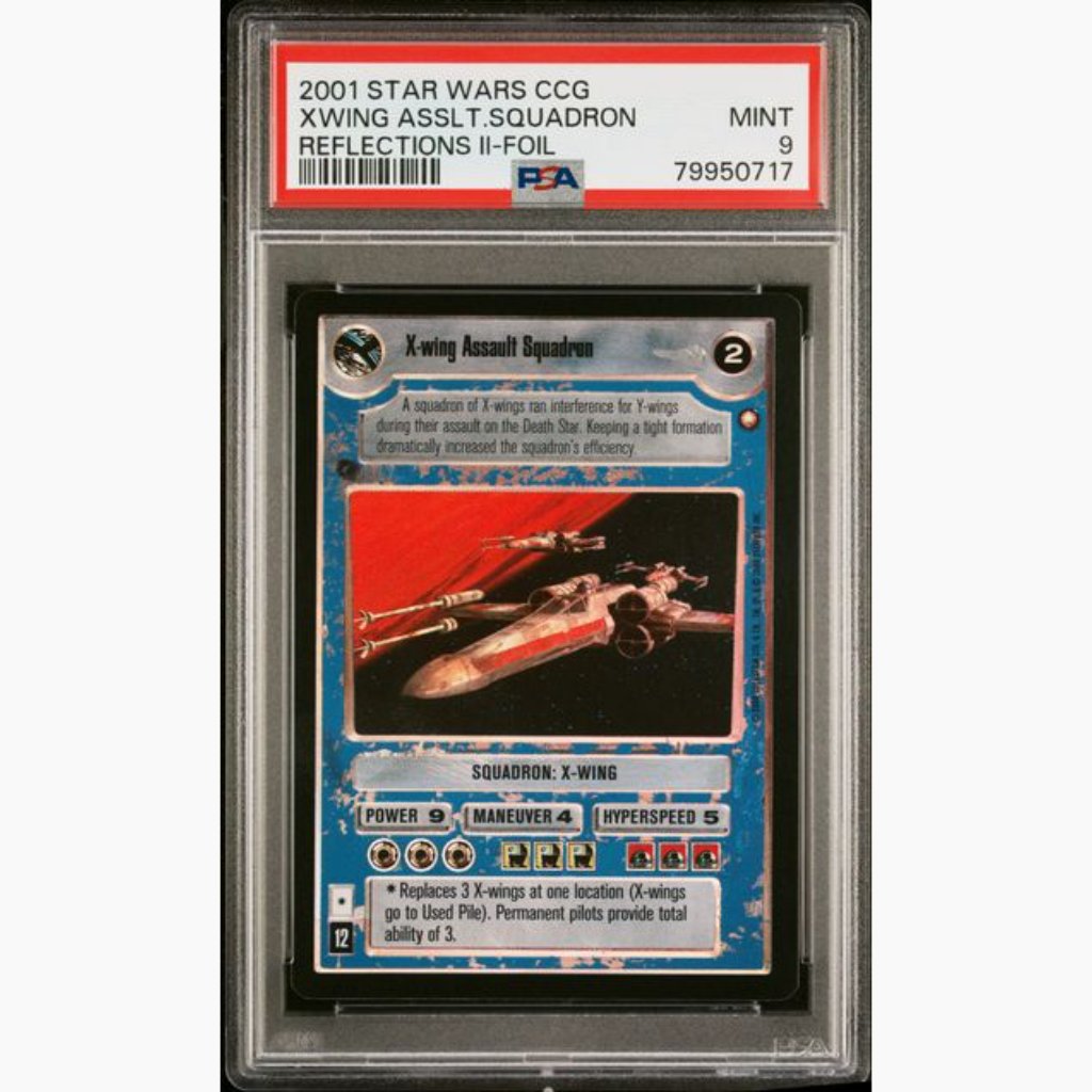 FOIL PSA 9 Pop of 2 Only 1 Graded Higher - 2001 Star Wars CCG - X-Wing Assault Squadron - Reflections