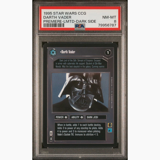 PSA 8 - 1995 Star Wars CCG - Darth Vader - Premiere Limited-Dark Side - 2 Available