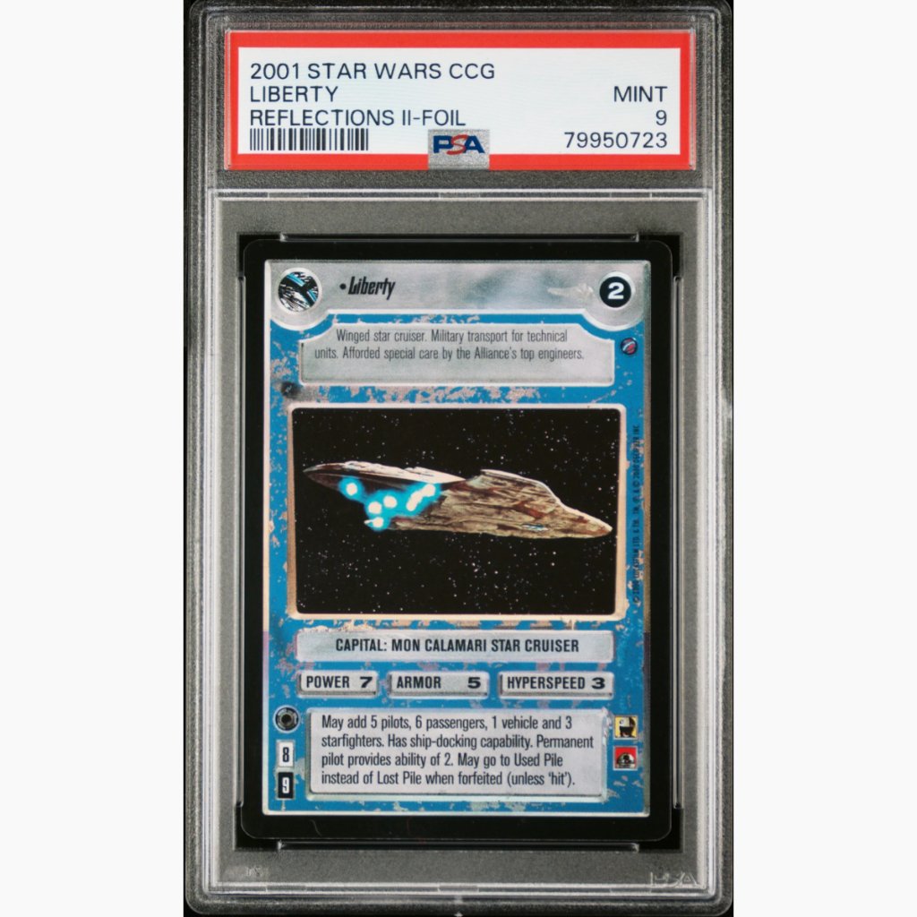 FOIL PSA 9 Pop of 2 Only 1 Graded Higher - 2001 Star Wars CCG - Liberty - Reflections II