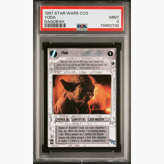 PSA 9 None Graded Higher - 1997 Star Wars CCG - Yoda - Dagobah - 2 Available