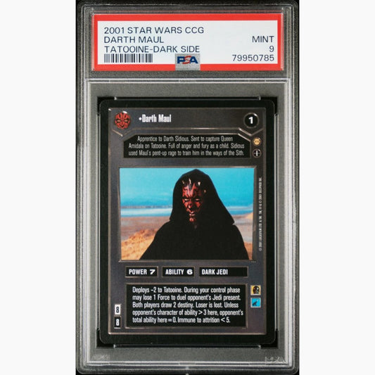 PSA 9 None graded higher - 2001 Star Wars CCG - Darth Maul Dark Side - Tatooine